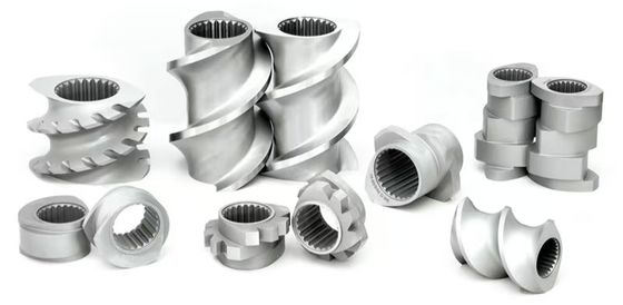 Części maszyny do wytłaczarki dwuślimakowej współbieżnej Wał Ślimak Segment Bęben i Podajnik boczny używane do maszyny do produkcji baterii litowych